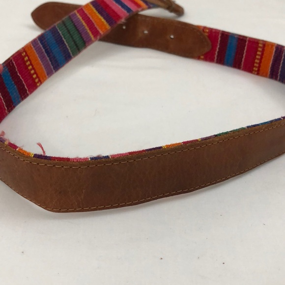 VINTAGE Sz M Artisan Handcrafted Multicolor Belt - Picture 4 of 14